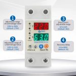 অ্যাডজাস্টেবল ওভার আন্ডার ভোল্টেজ কারেন্ট প্রোটেক্টর 63A - জেনুইন ওপেন ব্র্যান্ড ডিজিটাল সার্কিট ব্রেকার