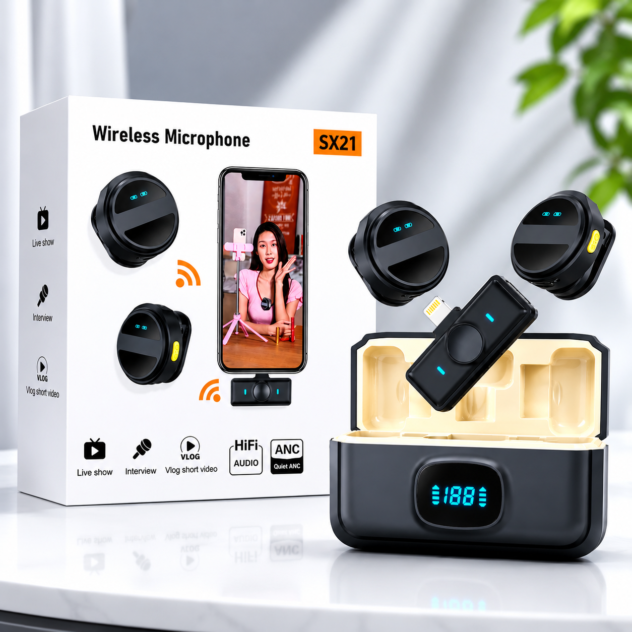 SX21 Wireless Microphone (2) SX21 Wireless Microphone - Image 1