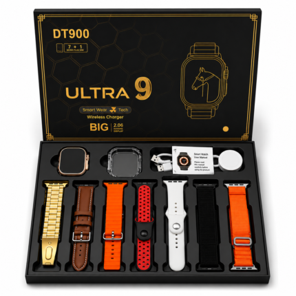 DT900 Ultra Smart Watch – 7 in 1 Premium Combo Pack