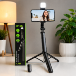 R16S Selfie Stick Tripod with LED Light & Remote - Image 2